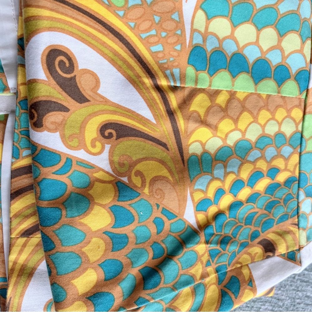 Trina Turk for Banana Republic summer 2012Teal Yellow Brown Strapless Mini Dress - Picture 13 of 14